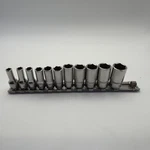 Snap On Metric Sockets, Lot Of 7 (5MM-14MM), 1/4 Drive, 6PT. TMMS5-TMMS14. Fixed Price $120.00.