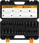 Hex Bit Impact Socket Set: 36-PIECE With Adapters, 1/4", 3/8", One Size. Fixed Price $57.98.