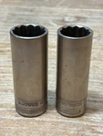 (2) 1941 Snap-on Tools 3/4 & 11/16 Sockets 3/8 Drive 12PT SF-220 SF-240. Fixed Price $29.95.
