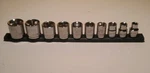 E-z Read 10 Piece Husky 3/8 In. Drive 6 Point Imperial Socket Set. Fixed Price $14.99.