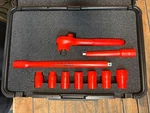 New! Knipex 10 Piece Sae Socket Set 3/8" Drive. Fixed Price $220.00.