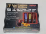 3 Piece 1/2" Drive Dual Function Deep Tire Impact Socket Set AST78815. Fixed Price $38.00.