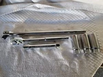 Napa Carlyle 6PCS Ratchet R12QR 15" Brkr Bar FH1215, 6" Ext. + 3 Deep Sockets. Fixed Price $83.77.