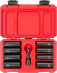 Tekton 1/2 Inch Drive Deep Impact Lug Nut Socket Set With Case, 9-PIECE. Fixed Price $59.09.
