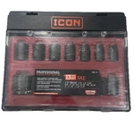 Icon Professional Standard Impact Piece Socket 1/2 Drive Set Sae 13SS-13 New. Fixed Price $64.99.