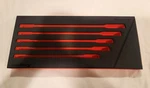 Snap-on Red Foam Drawer Insert 5 Zero Sae Wrenches Only. Fixed Price $65.00.
