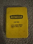 Craftsman Sears Pc. High Speed Twist Drill Bit Set 967814 Vintage Usa Made. Fixed Price $18.18.