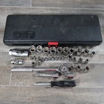 Vtg Forgemate No. 2438M Socket Set Case Incomplete Chrome Alloy Steel Inch. Fixed Price $29.86.