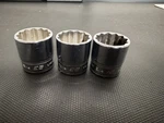 Snap-on Tools Usa New 3/8" Drive 12-POINT 21-23MM Metric Sock Shallow Chrome Set. Fixed Price $129.00.