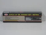 Socket Set Iit Tools 21 Piece 1/4" Drive 6 Point Shallow & Deep Well Metric New. Fixed Price $22.49.