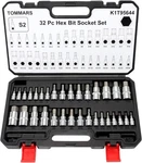 Tommars 32-PC Master Allen Hex Bit Socket Set, Sae & Pcs Metric. Fixed Price $51.90.