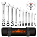 10PC 8-22MM Flexible Head Ratcheting Wrench Combination Spanner Auto Tool Metric. Fixed Price $39.99.