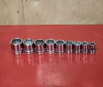 Blackhawk Usa Dr Sae 9PC Socket Set 12PT 3/8"-7/8" Vintage Very Nice!. Fixed Price $34.95.