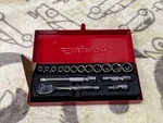 Snap-on 1/4" Drive Ratchet 6PT Metric Socket Set Used. Fixed Price $230.00.