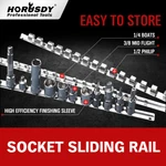 Socket Holder Sliding Rail Tray Organizer 1/4" 3/8" 1/2"MOUNTABLE Steel Rack. Fixed Price $8.96.