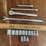 Craftsman Usa =v= 17 Piece 1/2" Drive Sae Socket Breaker Bar Extension Ratchet. Fixed Price $239.99.