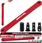 Offset Extension Wrench Set, Impact Ready Socket Extender Tool Red. Fixed Price $36.95.