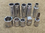 10 Snap-on Ts Tw Swsva Deep Well Socket Adapter Set 1/2 1-1/16 11/16 3/4 5/8". Fixed Price $98.33.