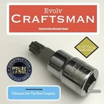 Craftsman Evolv Sockets 3/8" Drive T50 Torx Bit 16873. Fixed Price $8.88.