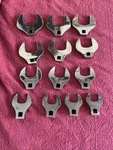 13 Snap On Crows Feet Wrenches 1/2" Drive Sizes 2'" To 1/16. Fixed Price $299.95.