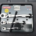 Sears Craftsman Usa Nos 80TH Anniversary Thin Profile Ratchet Set 44993. Fixed Price $399.95.