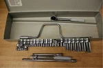 23PC Js Usa Military Socket Set W/swivel,breaker Bar,u-joint,ratchet 12 Point. Fixed Price $35.00.