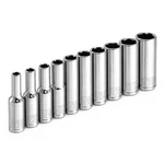 Powerbuilt 10 Piece 1/4 Inch Drive Sae Point Deep Socket Set - 640499. Fixed Price $28.95.