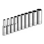 Powerbuilt 10 Piece 1/4 Inch Drive Sae 6 Point Deep (pack Of 1), Gray. Fixed Price $23.99.