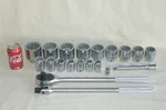Proto - Made Usa 20 Piece 3/4" Drive Sae Prof Socket Set, 12 Pt. Satin. Fixed Price $500.00.