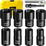 Bolt Extractor SET,10 Piece Lug Nut Remover Socket TOOL,1/2" Drive Impact Wheel. Fixed Price $49.41.