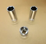 New Dewalt 3PC 3/8" Sae 6PT Socket Set: 3/4" Std, 5/8" & 11/16" Deep Knurling. Fixed Price $13.17.