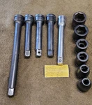 Allen Impact Sockets Extension 3/4" Drive Sae 1" 7/8 11/16 9/16 5/16 1/4 Set. Fixed Price $104.50.