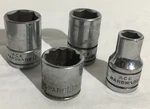 Lot Of (4) Vintage Ace Hardware 1/2" 3/8" Drive Taiwan Metric Ratchet Sockets. Fixed Price $14.99.