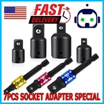 7 Pack 3/8" To 1/4" 1/2 Inch Drive Ratchet Socket Adapter Reducer Air Impact Set. Fixed Price $6.99.
