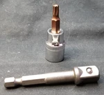 Uxcell T25 Torx Bit 3/8" Square Drive Cr-v Sockets S2 Steel 1.89" Length. Fixed Price $9.99.