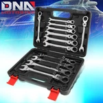12PCS Dual-head 180 Degree Pivoting Swivel Ratcheting Wrench Set Tool Box. Fixed Price $35.00.