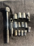 Blackhawk Tools 1940'S 15 Pc 1/2" Drive Socket Set 7/16" - 1/16" 49997 Ratchet. Fixed Price $175.95.
