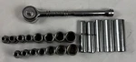 Craftsman 1/4" Drive Tri-wing Ratchet 943795 Usa *nice* W/ Sae & Metric Sockets. Fixed Price $39.99.