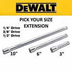 Dewalt Socket Extensions 1/4" 3/8" 1/2" Drive Pick Your Size 3" 6" 10" Length. Fixed Price $7.95.