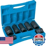 Grey Pneumatic 1" Drive 7-PIECE Truck Wheel Socket Set. Fixed Price $264.52.