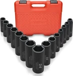 Neiko 15-PIECE Metric 1/2" Impact Socket Set, Deep 6 Point Chrome Vanadium. Fixed Price $56.96.