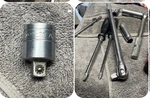 Lot 9 Pieces Snap On 1/2" Drive Ratchet Breaker Bars SCV15C SV10A &sockets. Fixed Price $160.00.