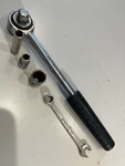 Wright Tool Lot 5 Pieces Wrench 3/8,RATCHET Rubber Grip 4400, 3X Sockets. Fixed Price $17.50.