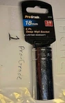 Pro-grade 13718 18MM Deep Wall Socket 6 Point , 3/8" Drive Nos. Fixed Price $7.18.