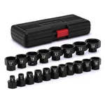 Ementol 19 Pieces 3/8" Drive Low Profile Nano Impact Socket Set, 6MM-24MM, Metri. Fixed Price $77.16.