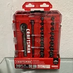 Craftsman New 20-PC. 1/4" Drive Sae/metric Socket/ratchet/extension Set Free Sh. Fixed Price $65.00.