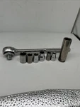 Lot 7 Mixed Craftsman Sockets + No Name 1/4" Drive Ratchet Some Metric. Fixed Price $7.96.