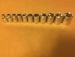 Craftsman Hand Tools Socket Set 3/8 Drive 11 Pc Piece 6PT Point Sae Inch 1/4 7/8. Fixed Price $23.00.