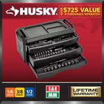 Husky 280 Piece Sae Metric Mechanics Tool Set With Box. Fixed Price $123.75.