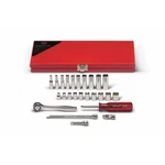 Wright 224 1/4" Drive 25PC Standard Deep Metric Socket Set 6PT Metal Toolbox. Fixed Price $295.94.